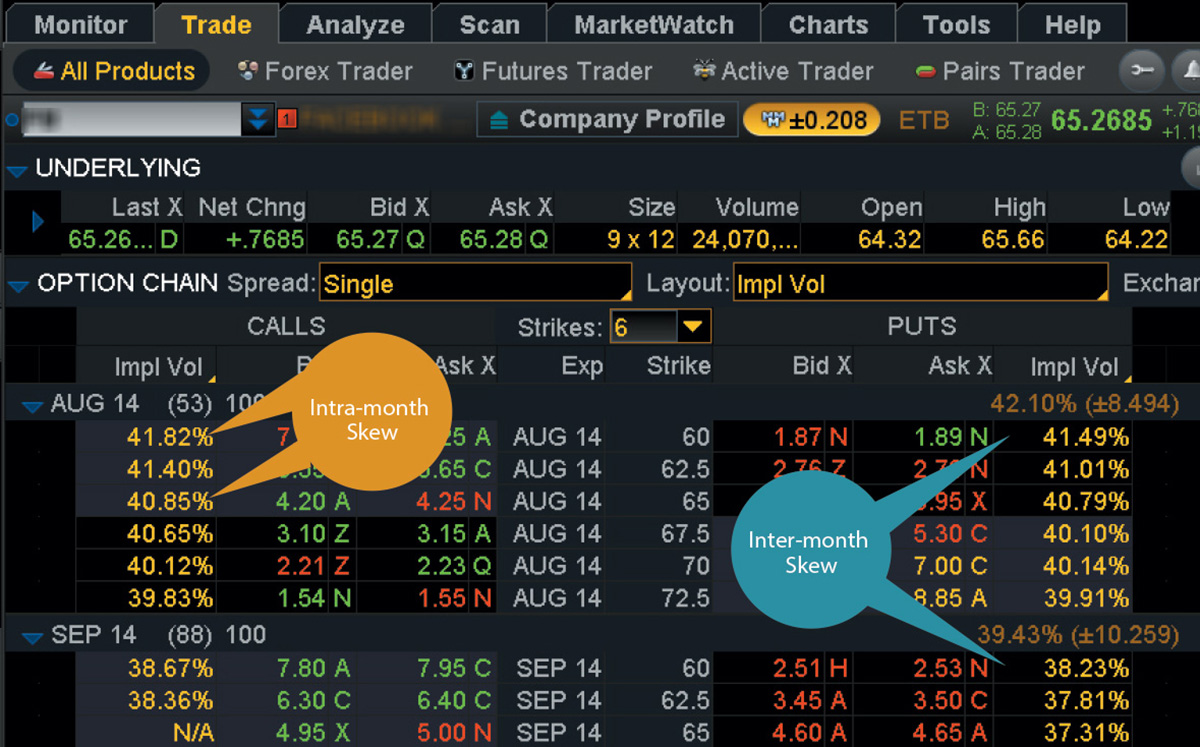 Volatility Skew Charts