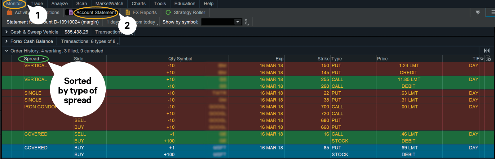 Commodity Trade Risk Management Software Strategy Roller Thinkorswim