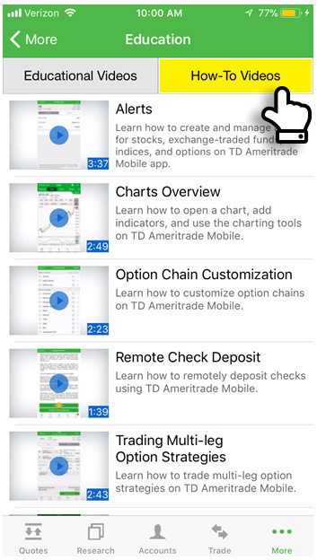 TD Ameritrade Mobile How-To Videos