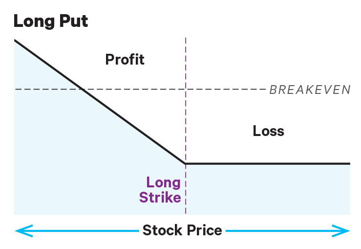 risk profile of long put or protective put